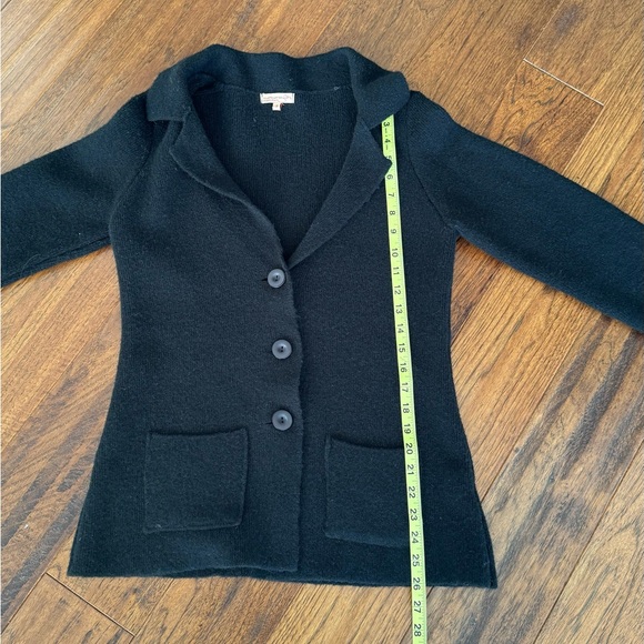 COCOGIO Italy Gray Wool Blend Cardigan Sweater Blazer Jacket - Sz S - Picture 4 of 10